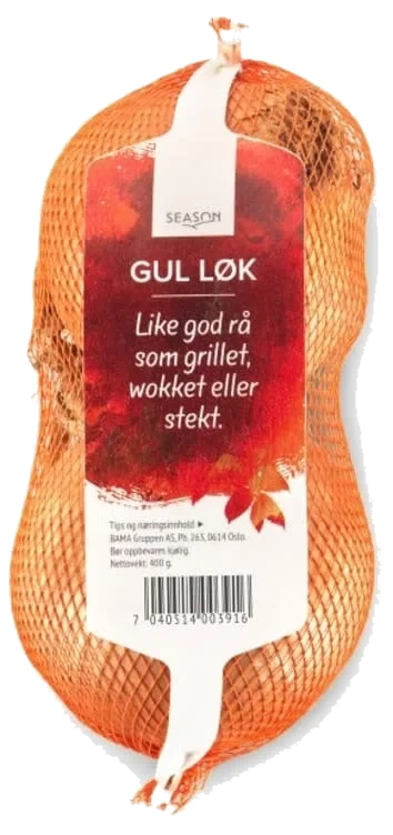 Løk Gul 2stk 450g Strømpe