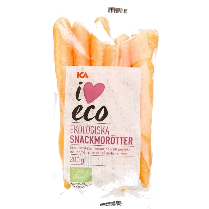 Snackmorötter Ekologisk 200g Klass 1 ICA I love eco