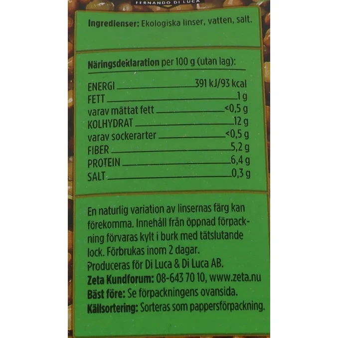 Gröna Linser Eko