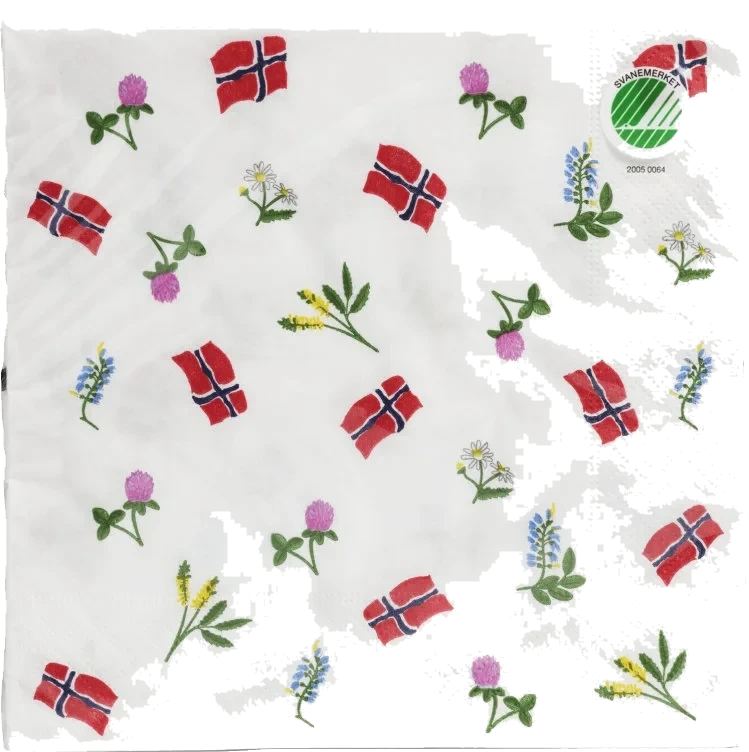 Serviett 17.Mai Flagg 20stk Unik