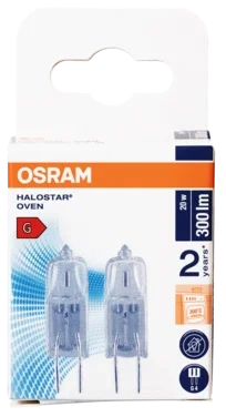 Lyspære Stekeovn 20w 12v G4 2pk Osram