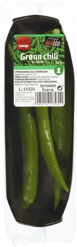 Grønn Chili 50g