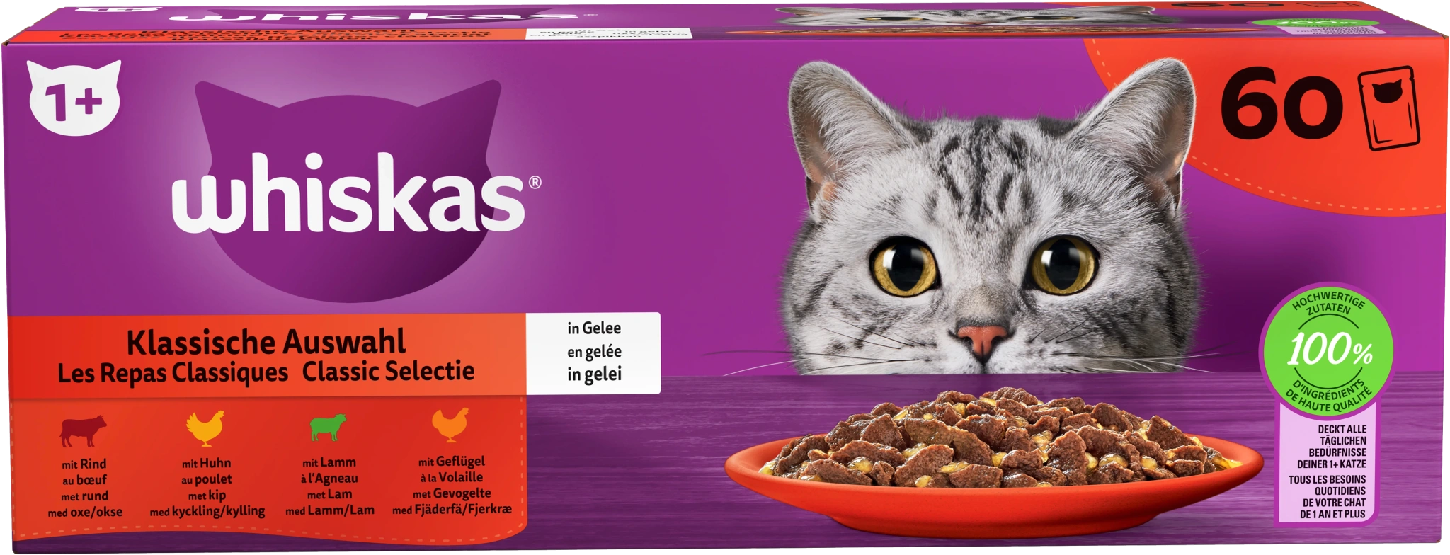 Kattmat Klassiska måltider 60-pack