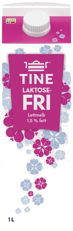 Laktosefri Lettmelk 1,0 % Fett 1 Liter Tine