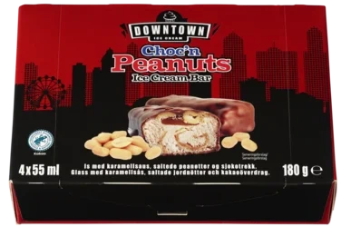 Downtown Choc'n Peanuts Isbar 4 X 55 ml 180g