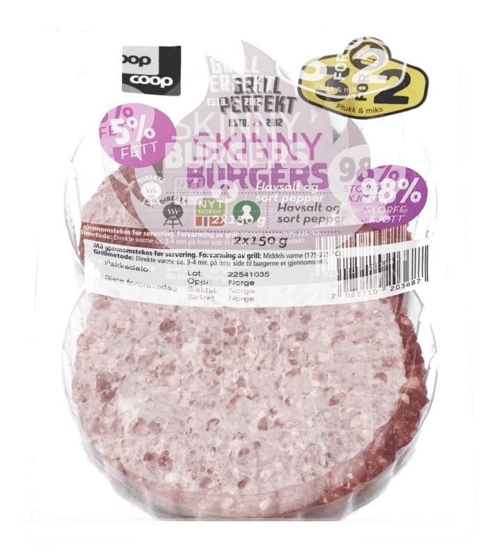 Coop Skinny Burger 300g