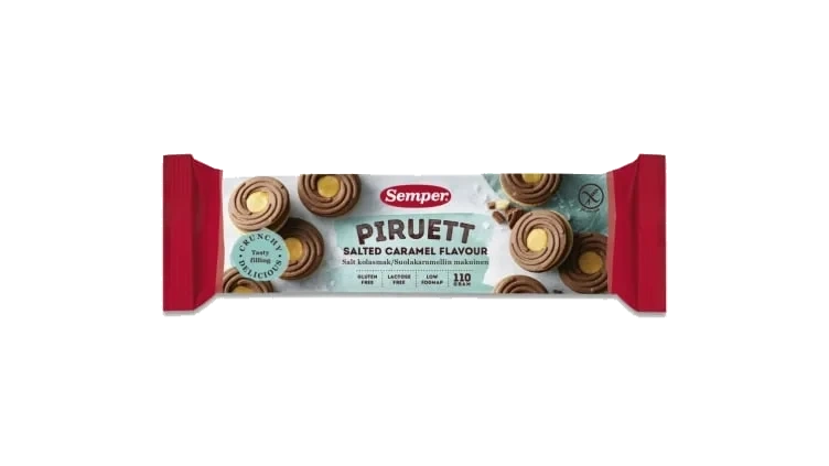Piruett Kjeks Karamell Gl.Fri 110g Semper
