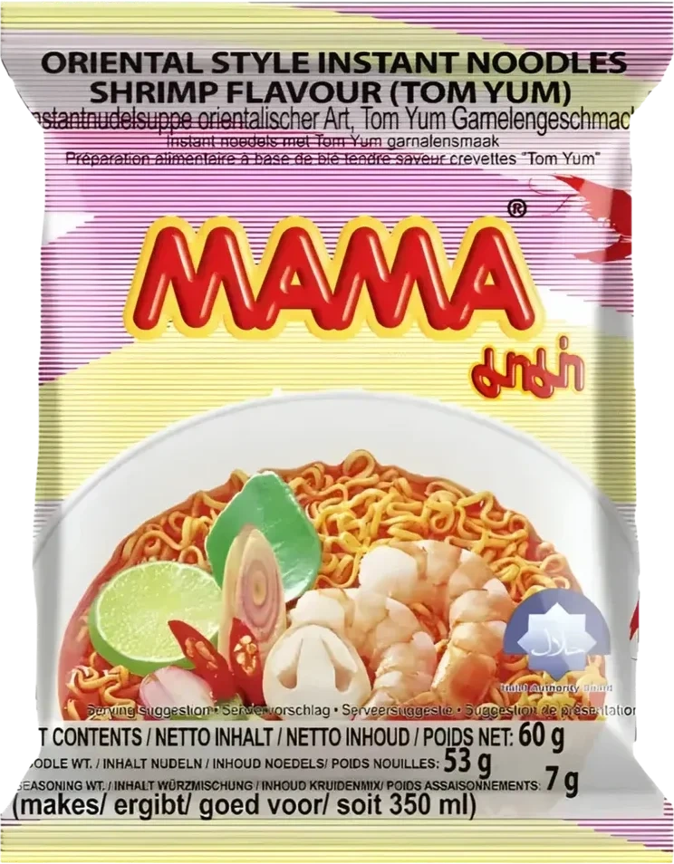 Mama Inst Noodles Shrimp Tom Yum Flavour 60g