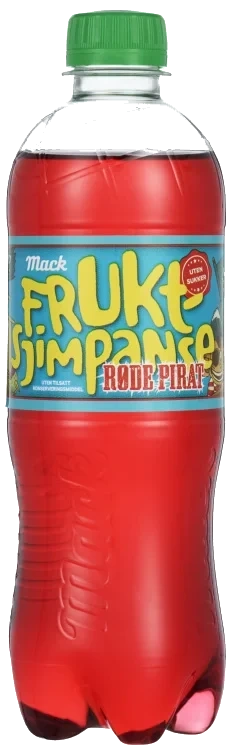 Fruktsjimpanse Røde Pirat u/S 0.50l Fl