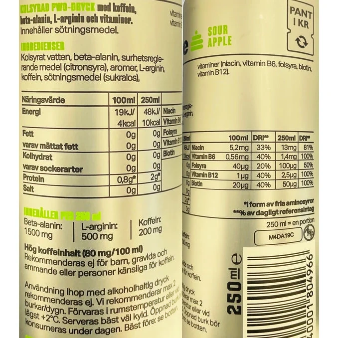 PWO Dryck Sour Apple 24-pack