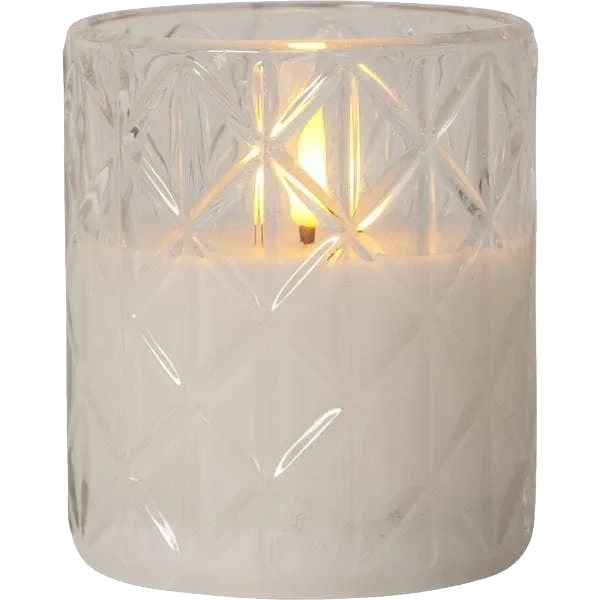 Ljus LED Flamme Romb Transparent 9x10cm