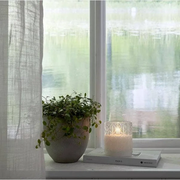 Ljus LED Flamme Romb Transparent 9x10cm