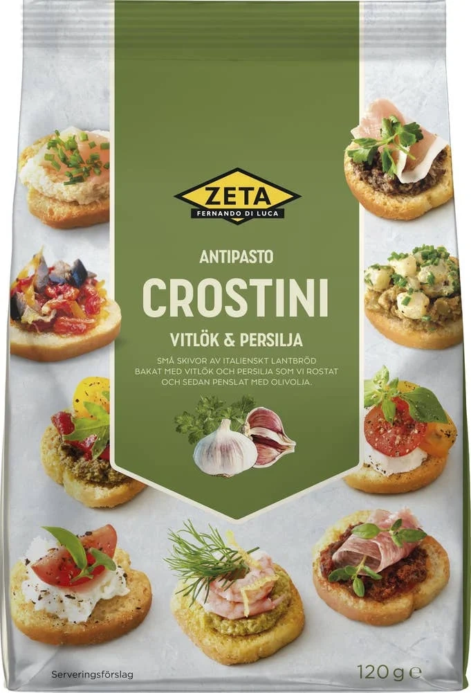 Crostini med hvitløk og persille