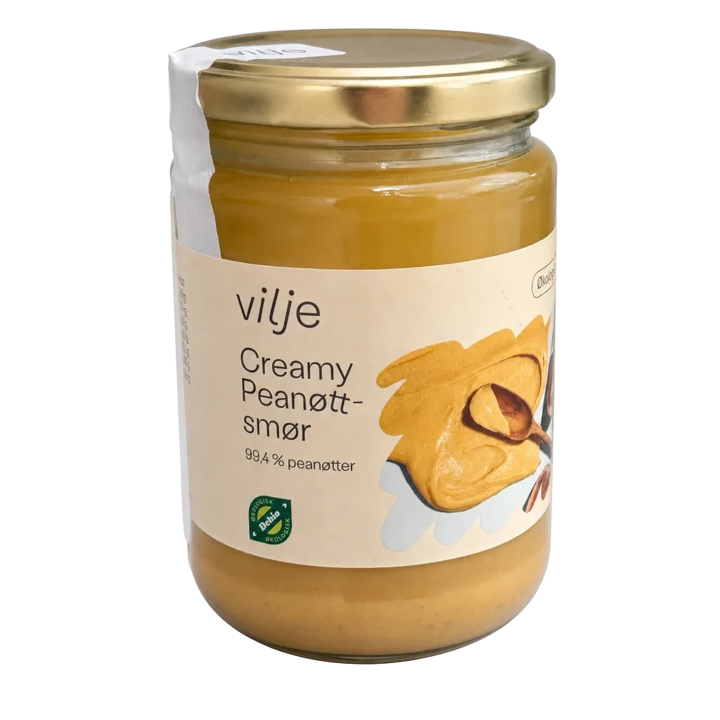 Peanøttsmør Creamy Økol.350g Vilje