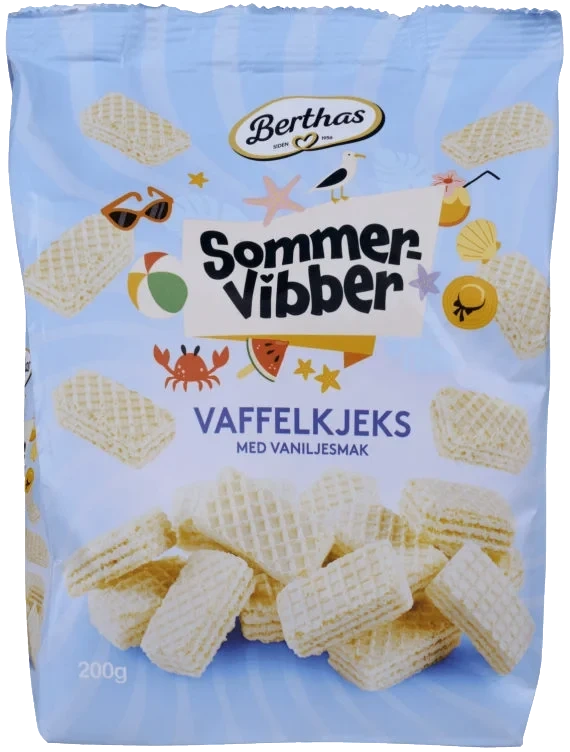 Vaffelkjeks Vanilje 200g Sommervibber
