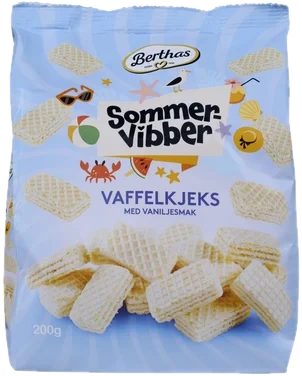 Vaffelkjeks Vanilje 200g Sommervibber