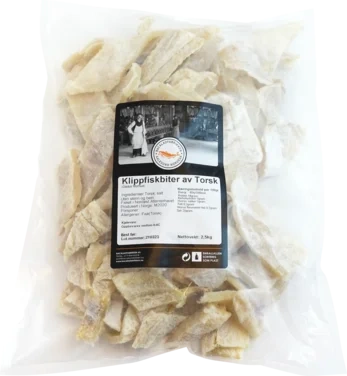 Klippfiskbiter av Torsk 2,5kg