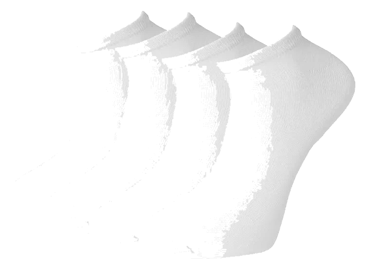 Ankle Socks X4 White 41-45