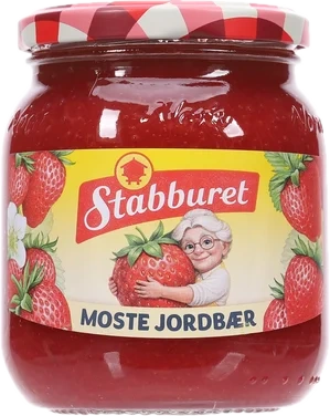 Moste Jordbær Hj l 390g Nora