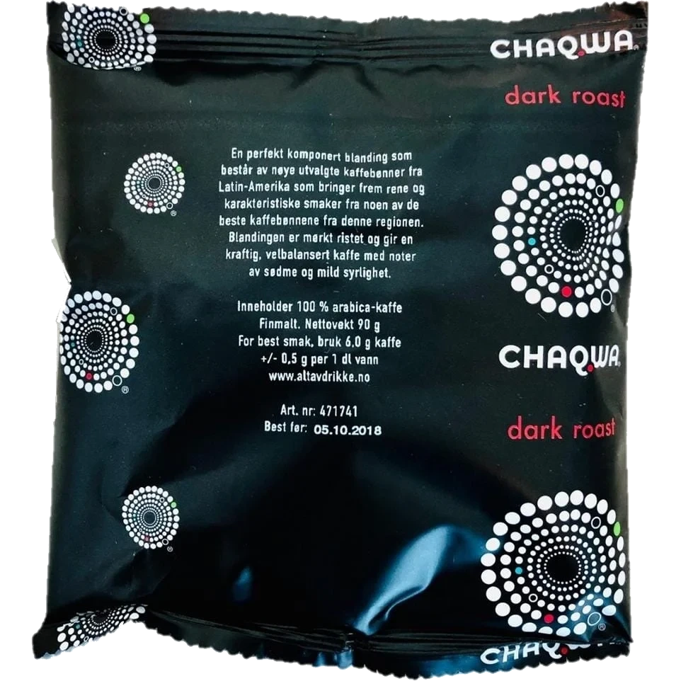 Chaqwa Dark Roast Filtermalt 72x90g