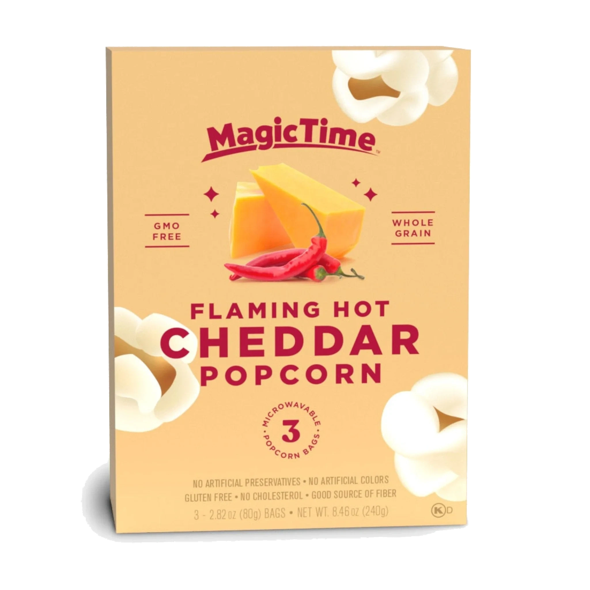 Magic Time Flaming Hot Popcorn 3-pack 240 gn DATOVARE