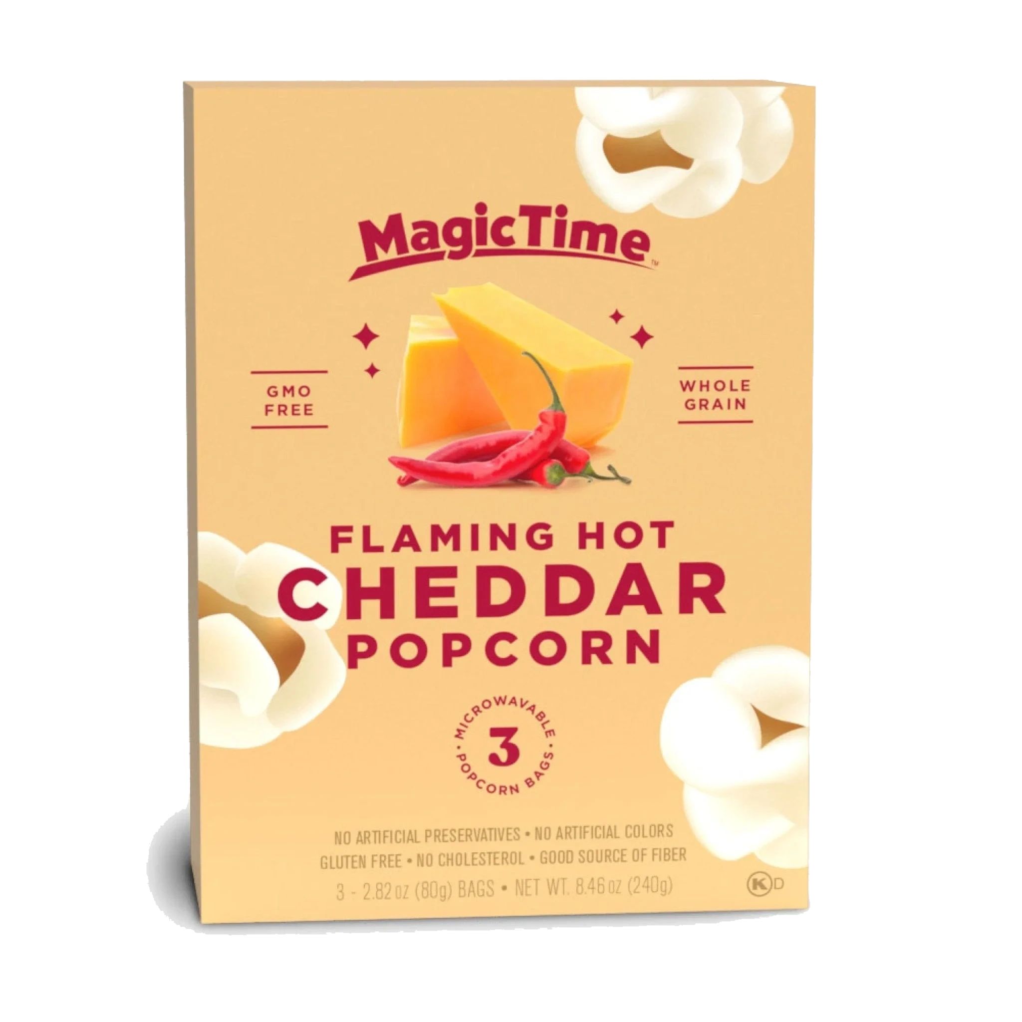 Magic Time Flaming Hot Popcorn 3-pack 240 gn DATOVARE