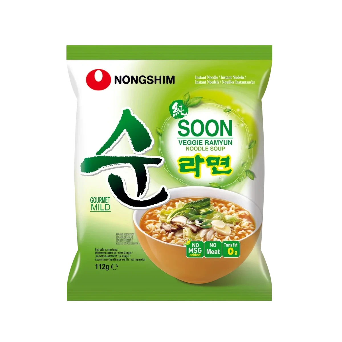 Nongshim Instant Noodle Soon Veggie 112g