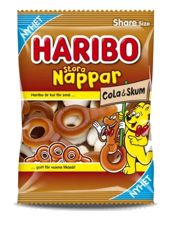 Nappar Cola&Skum 170g Haribo