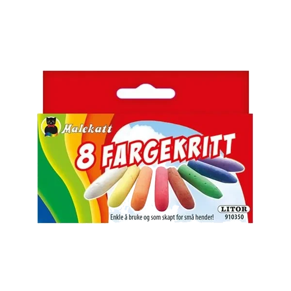 Malekatt Fargekritt 8pk