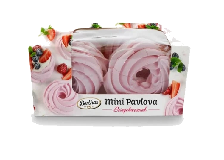 Mini Pavlova Bringebær 120g Berthas