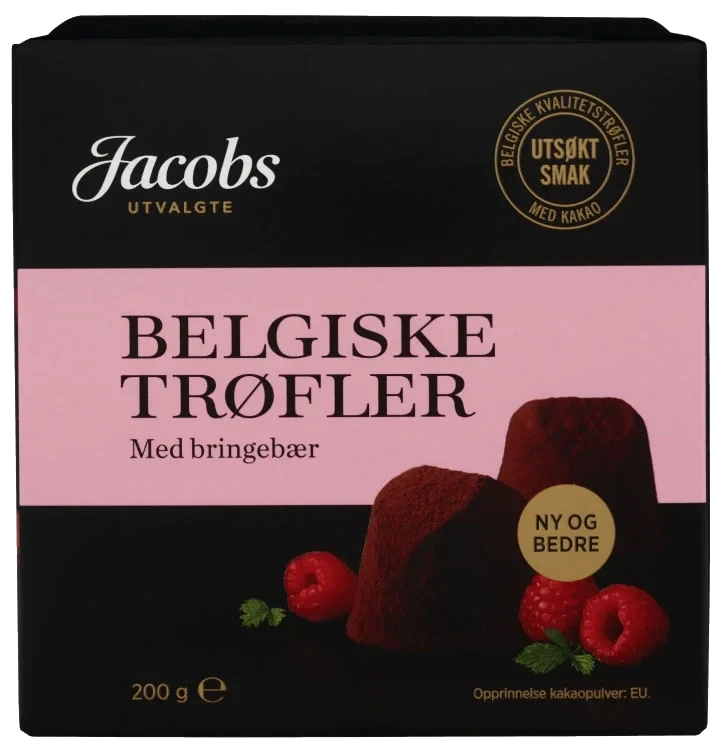 Jacobs Belgiske Trøfler Bringebær 200g