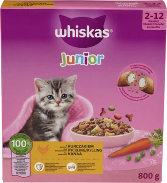 Whiskas Junior Kylling 800g