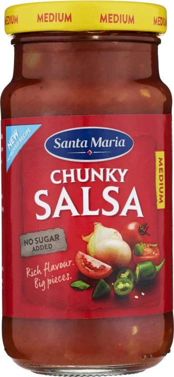 Salsa Chunky Medium Glass 230g Santa Maria