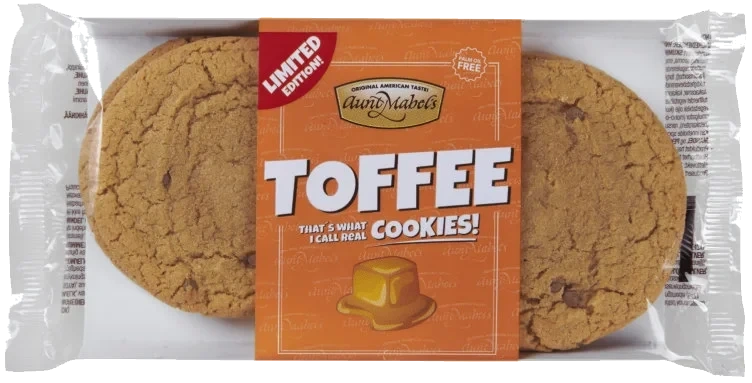 Toffee Cookies 4pk 180g Aunt Mabels