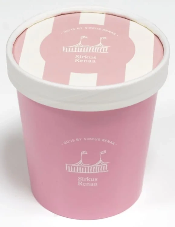 Sirkus Renaa Vaniljegelato med Jordbær Saus