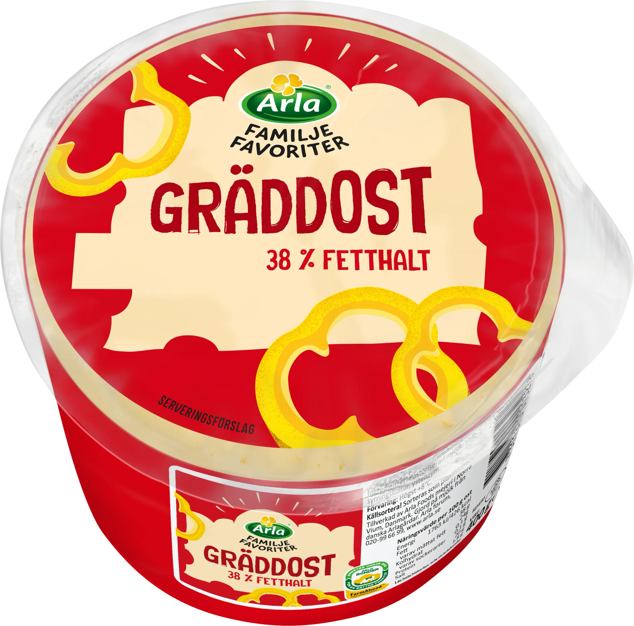 Familjefavoriter Gräddost 38% 400g