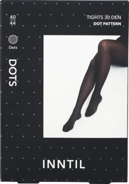 Tights, 30 den, Black with dots, 40-44