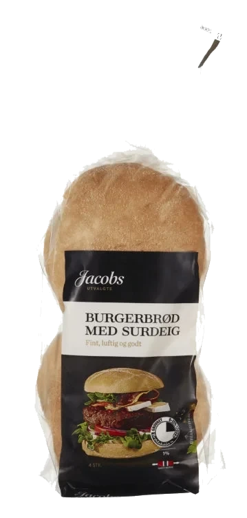 Burgerbrød 4stk 320g Jacobs Utvalgte