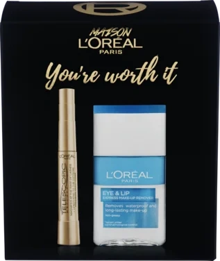 Loreal Paris Telescopic Mascara Sort + Eye & Lip Express Makeup Remover Julegave