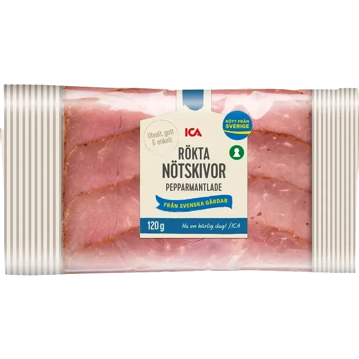 Nötskivor Rökta Pepparmantlade 120g ICA