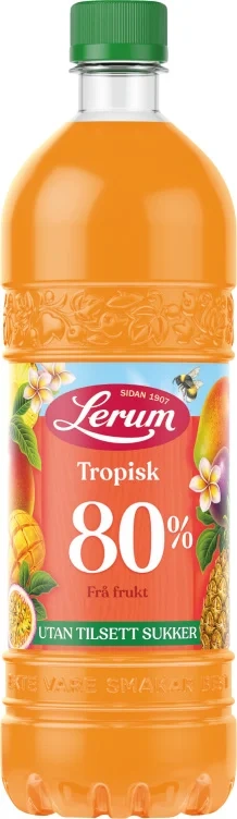 Tropisk Frukt Utan Tilsett Sukker 0,75l Lerum