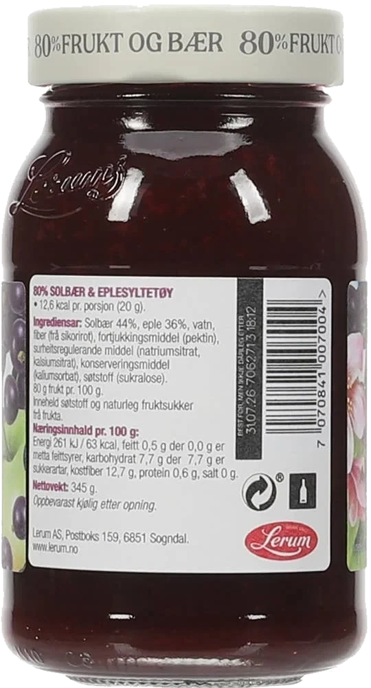 Syltetøy solbær og eple