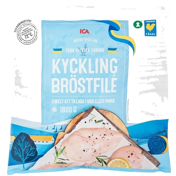 Kycklingbröstfilé mörad Fryst 1800g ICA