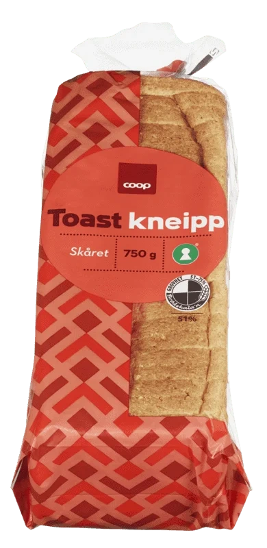 Coop Toast Kneipp Skåret 750g