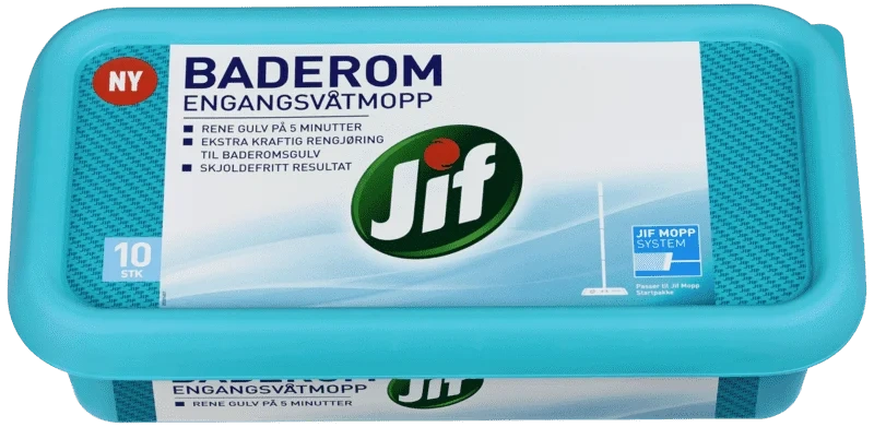 Jif Engangsvåtmopp Baderom 10stk