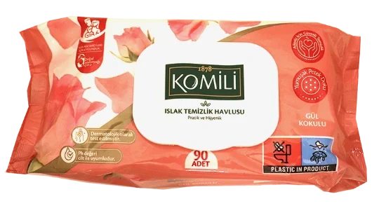 Komili Wet Wipes Rose 90stk