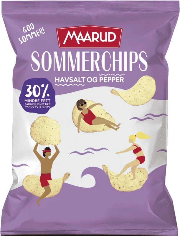 Maarud Sommerchips Havsalt & Pepper 180g