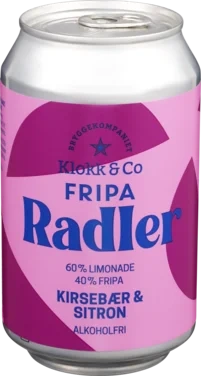 Fripa Radler Kirsebær 0,33l boks Klokk&Co