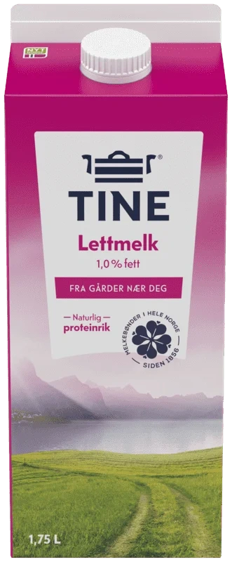 Tine Lettmelk 1% 1,75l​