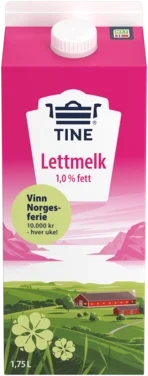 Tine Lettmelk 1% 1,75l​